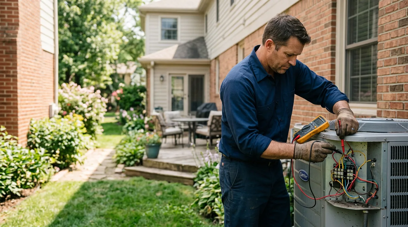 HVAC technician working near Purvis, MS